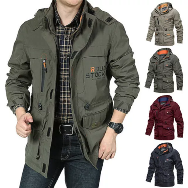 Mens Winter Warm Waterproof Military Jacket Combat Outdoor Tactical Hooded Coats