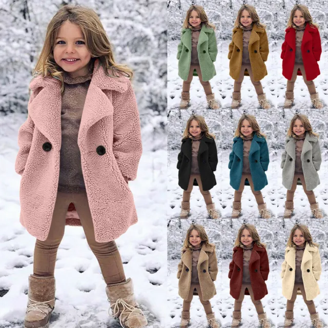 Giacca cappotto spesso cappotto invernale antivento bambina pile caldo outwear