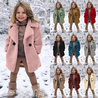 Toddler Baby Kids Girls Winter Windproof Thicken Coat Jacket Warm Fleece Outwear