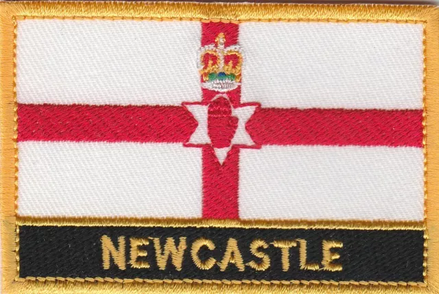 Newcastle Northern Ireland Town & City Embroidered Sew on Patch Badge