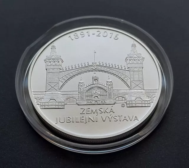 2016 Czech 200 Korun Silver BU UNC coin - General Land Exhibition, COA, RARE
