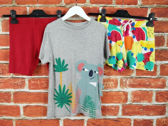 Girl Bundle Age 6-7 Years M&S Next Summer T-Shirt & Shorts Set Fruit Koala 122Cm