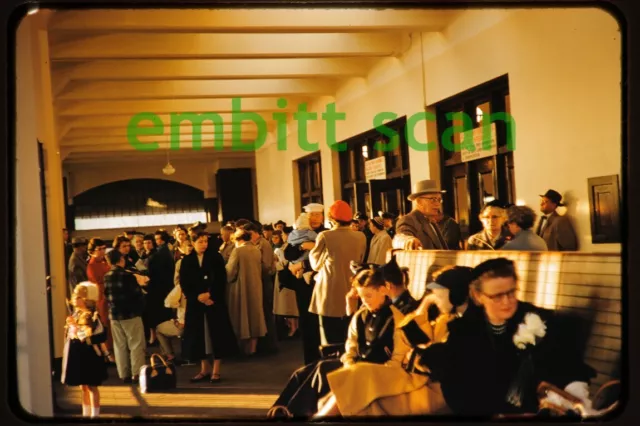 Original Slide, Interior View of Union Station in Seattle, 1954