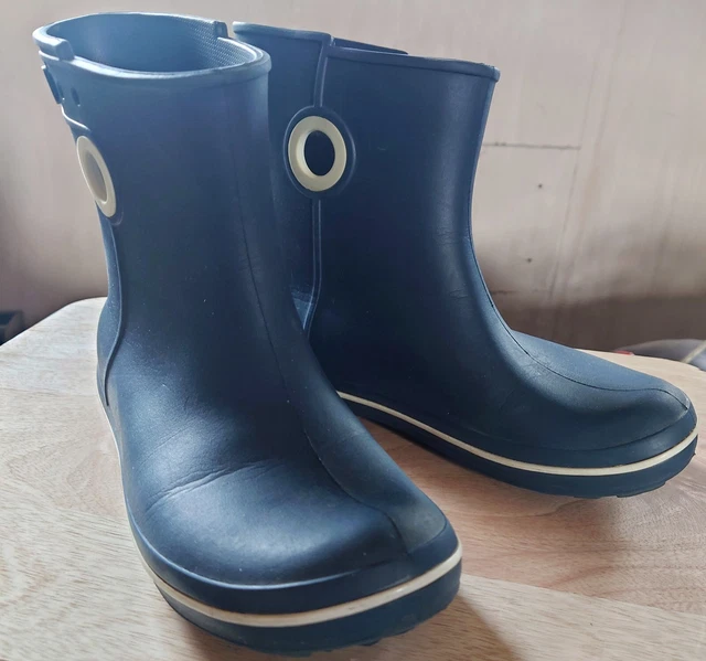 CROCS JAUNT SHORTY Boots Womens UK5 US7 Navy Blue Wellies 21.99 PicClick UK