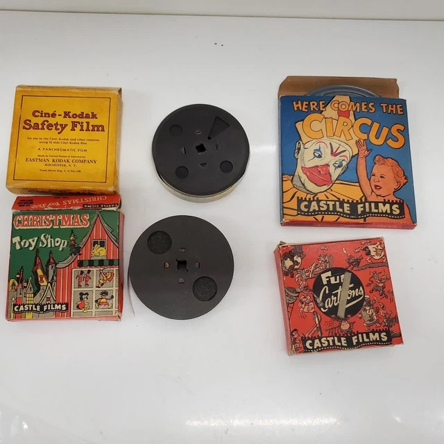 Vintage CASTLE FILMS 16mm Reel Film-Total 3