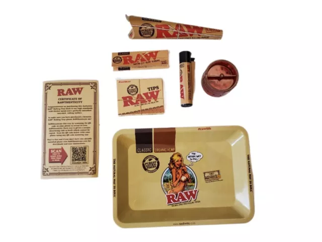 Metal Rolling Tray Astronaut Combo Bundle Kit RAW, SKY HIGH Gift Pack Set #8