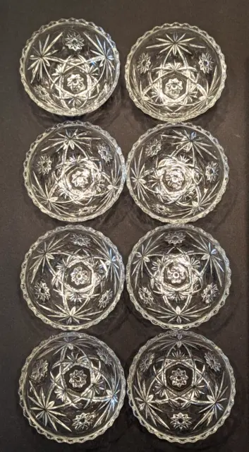 Set of Eight Vintage Anchor Hocking Star of David EAPC 5-Inch Salad Bowls