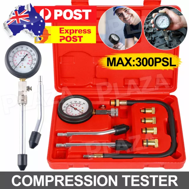 Petrol Engine Compression Tester Kit Tool Set For Automotives Motorcycle AU SHIP