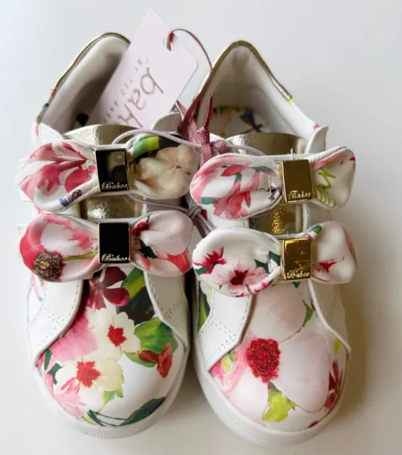 Ted Baker Floral Trainers Shoes Size UK 9 Girls BNWT (EU 26.5) RRP £38 BNWT Bow