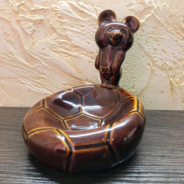 Ours en peluche olympique soviétique vintage, souvenir rare des