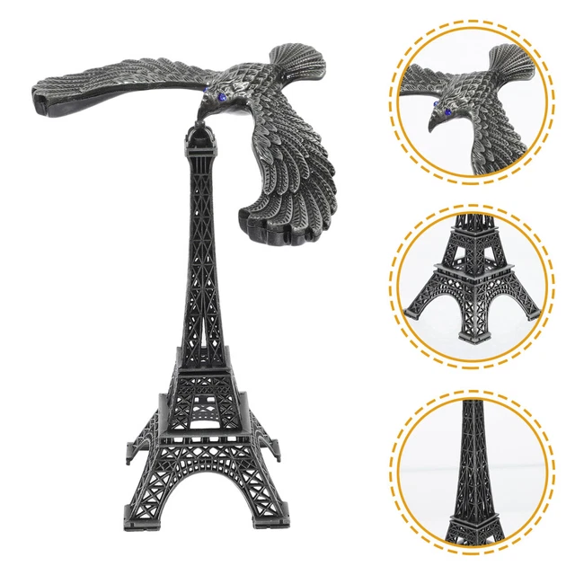 Statuetta Di Corvo In Legno Intagliata A Mano: Scultura In Miniatura Di Corvo Nero, Decorazione Gotica - Foto 2