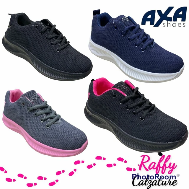 SCARPE DONNA  AXA-SCARPA SNEAKERS SPORTIVE CALZATURE in TESSUTO CON  LACCI