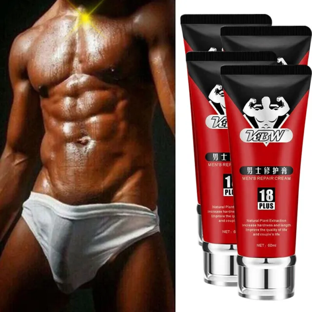 4Pk Male Penis Enlarger Big Dick Growth Gain Faster Enlargement Cream 60Ml Lot