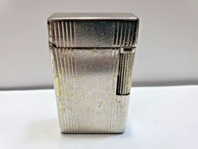 ST Dupont Lighter Line 1 Paris, France Silver Plated 6564/37