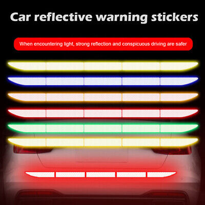 5X Car Warn Strip Tape Bumper Safety Sticker Decal Paster Reflective Accessories