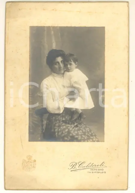 1910 ca SEREGNO (MB) Ritratto di madre con la figlia *Foto CALDEROLI 11x14