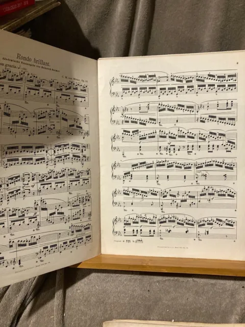Weber Rondo brillant opus 62 partition piano éditions Durand rev. Louis Köhler