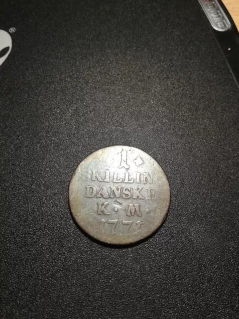 1771 Denmark Skilling Coin