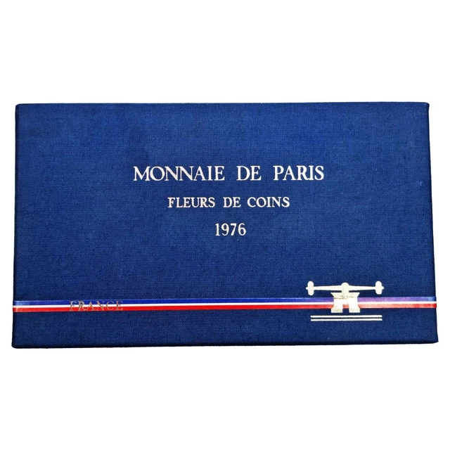 France Coffret FDC 1976 - 9 pièces Francs - Tranche B - Fleur de Coins