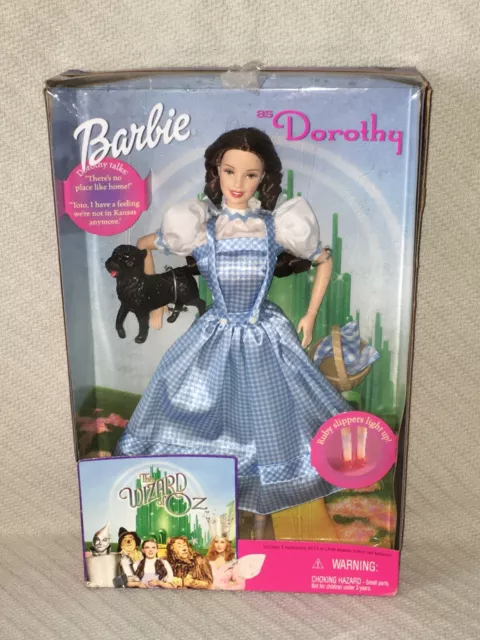 THE WIZARD OF OZ BARBIE as Dorothy - Talking Doll 1999 Mattel #25812 New In Box