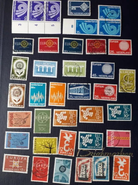 Niederlande Europa Cept 38 Briefmarken postfrisch und gestempelt