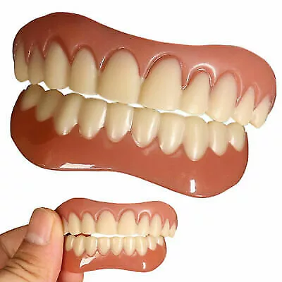 UK False Teeth Snap On Instant Smile Veneers Cosmetic Teeth Dentures Dentals HOT