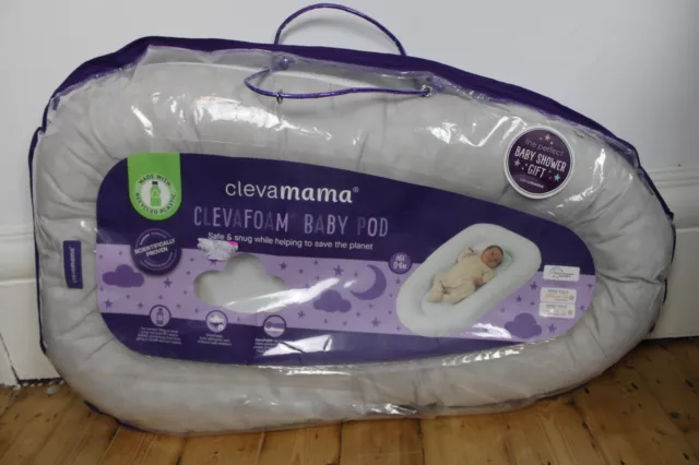 Clevamama Baby Nest 0 - 6 Months Excellent Condition Clevafoam Baby Pod