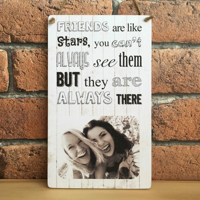 Handgefertigtes personalisiertes Holzschild beste Freunde Geschenk Freunde sind wie Sterne...