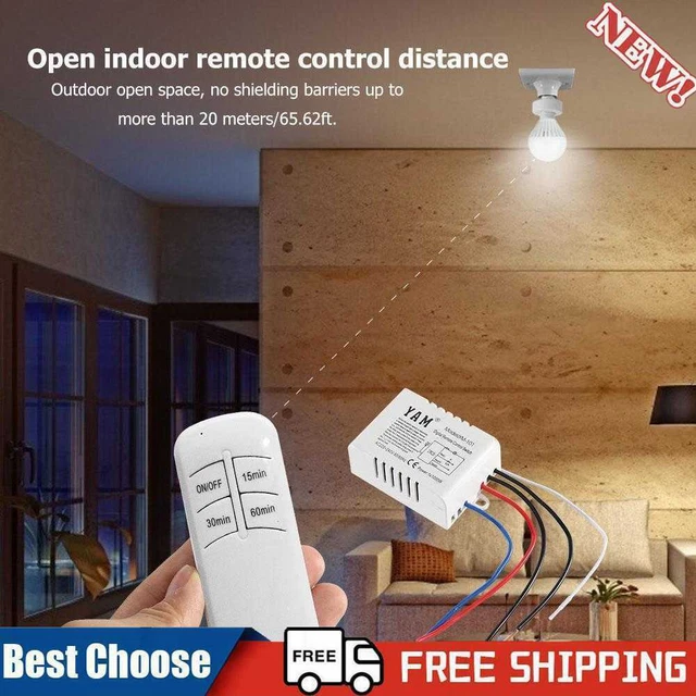 Interruttore timer telecomando on/off + ricevitore per lampada UVC (bianco 220V)