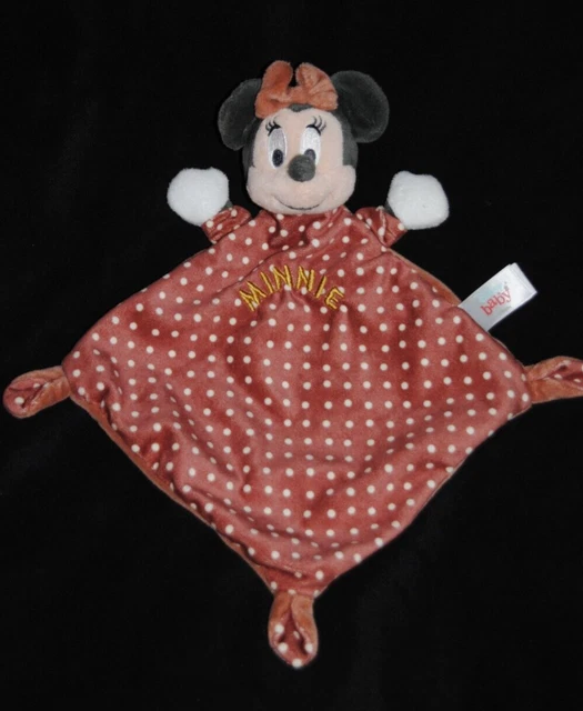 Doudou Plat Minnie Marron Pois Blanc DISNEY Baby SIMBA TOYS KIABI  Etat NEUF