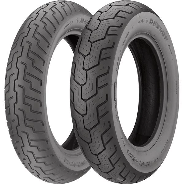 100/90 19, 140/90 16 Dunlop D404 Black Wall Front & Rear Tire Kit - 2 Tires