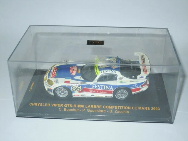 Chrysler Viper GTS-R N°50 Larbre Competition - Le Mans 2002 - 1/43 Ixo - Occasion Vitrine