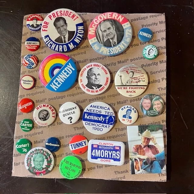 Lot Of 25 Vintage Political Pin Back Buttons Some Rare