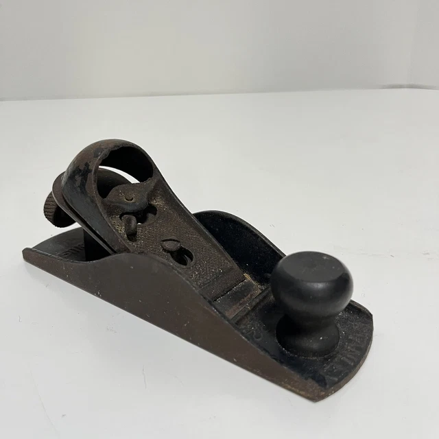 Vintage Stanley No. 220 Adjustable Block Wood Plane Low Angle Antique