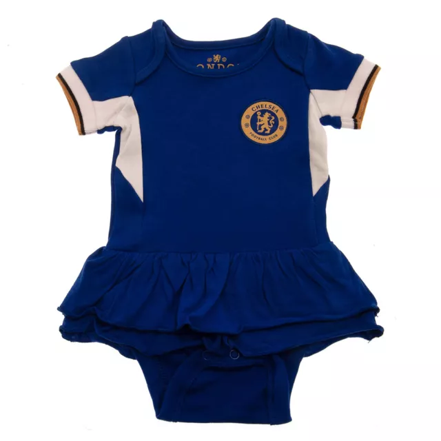 Chelsea FC Baby Girls Official Kit Bodysuit Vest Tutu Dress 0-3 to 12-18 Months