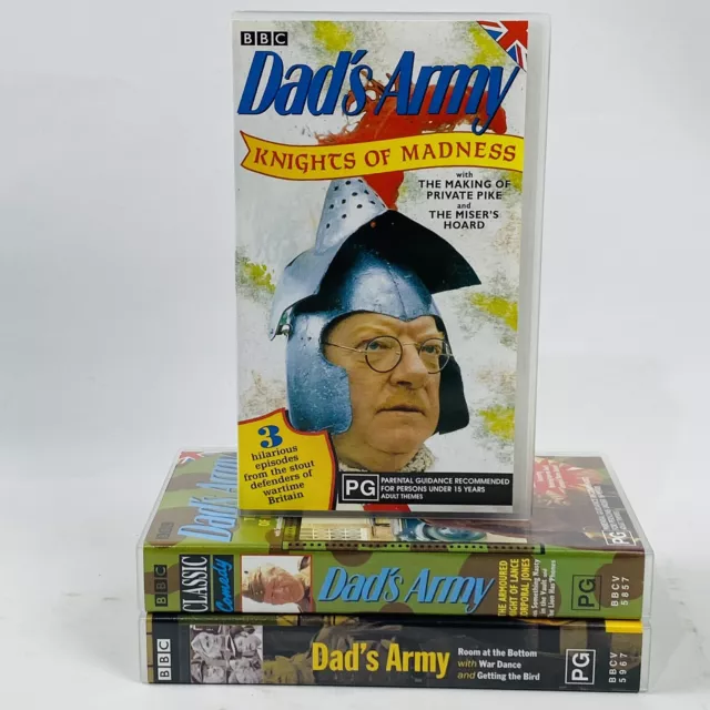 Classic Early BBC Dads Army 3x Comedy War Vintage VHS Video Bundle - 9 Ep SEALED