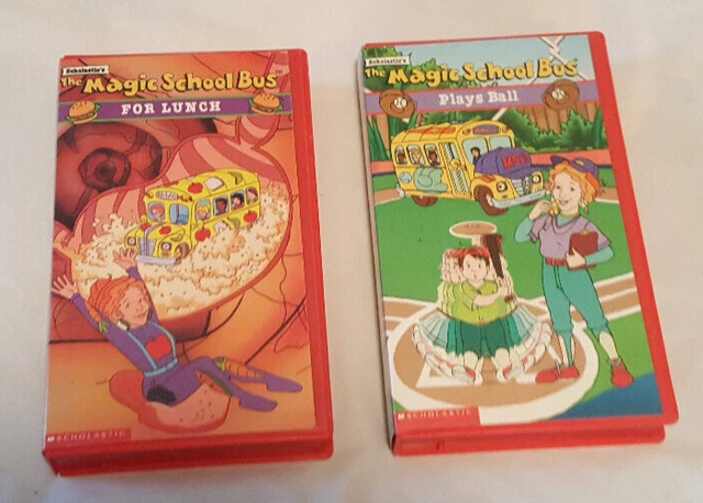 VINTAGE THE MAGIC School Bus VHS Lot For Lunch Plays Ball HARDSHELL ...