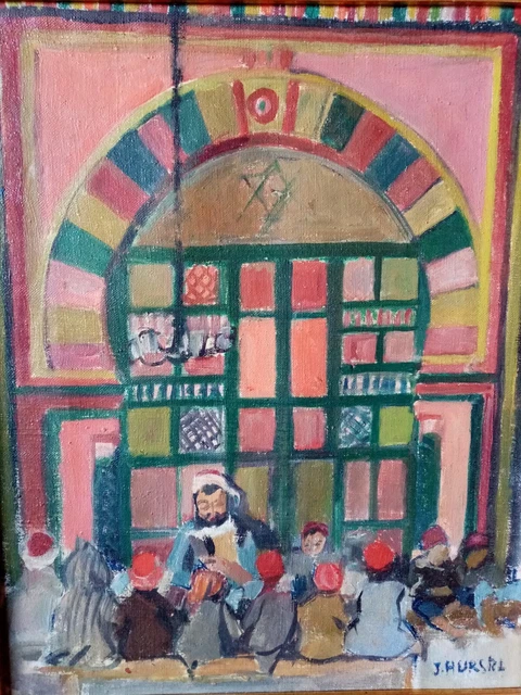 J.Hursry (?) - Ecole juive coranique - Orientaliste de Tunisie