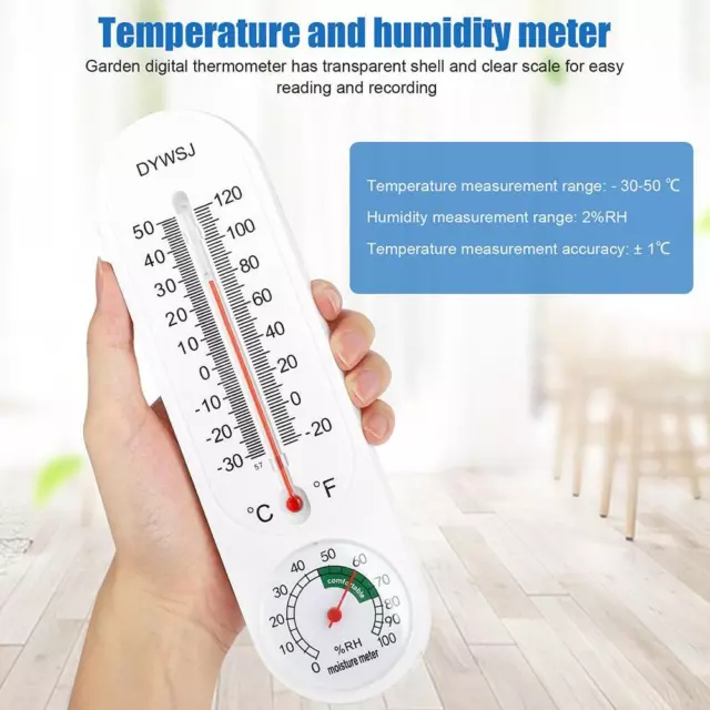 Wall Thermometer Indoor Outdoor Mount Garden Greenhouse H ome Humidit Deco