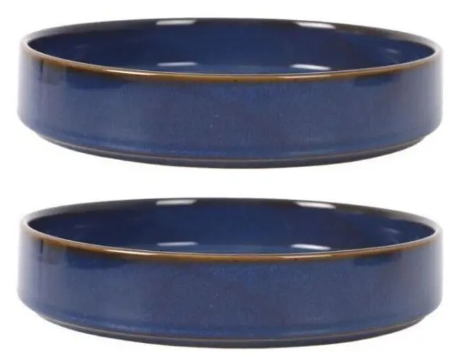 Pasta bowls soup stew 20x4cm Stoneware Chester Blue -box of 2-