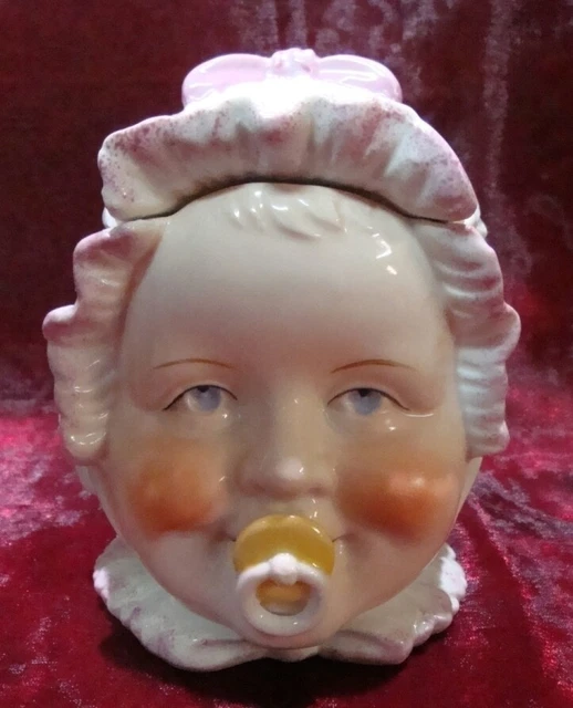 Caja Figurilla Bebe Art Deco Estilo Art Nouveau Estilo Porcelana Esmaltes