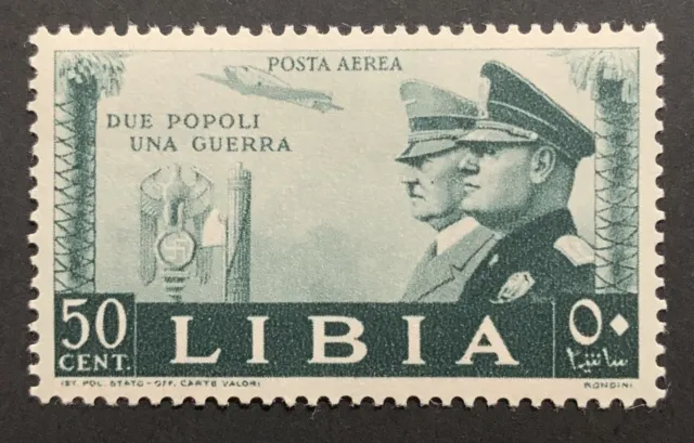 REGNO 1940 LIBIA FRATELLANZA ARMI ITALO-TEDESCA P.A. MNH** SASS. A45  cent. 50
