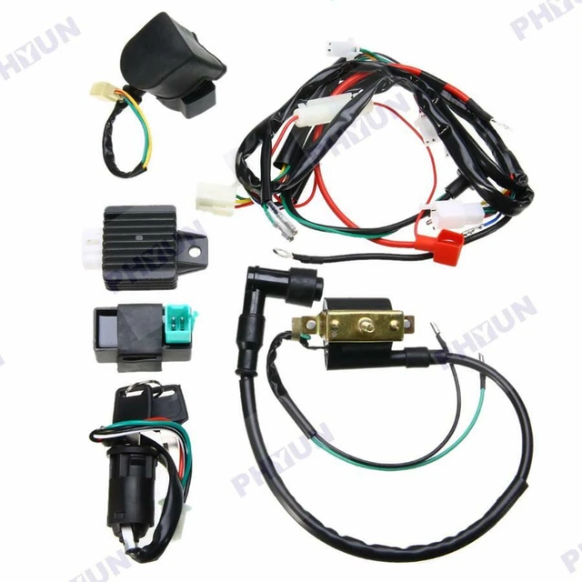 MOTORCYCLE CDI WIRING Harness Loom Ignition Solenoid Coil Rectifier 50