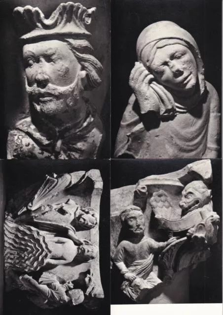 Lot de 4 cartes postales postcards 10x15c CHALONS-SUR-MARNE ND DE VAUX statues 1