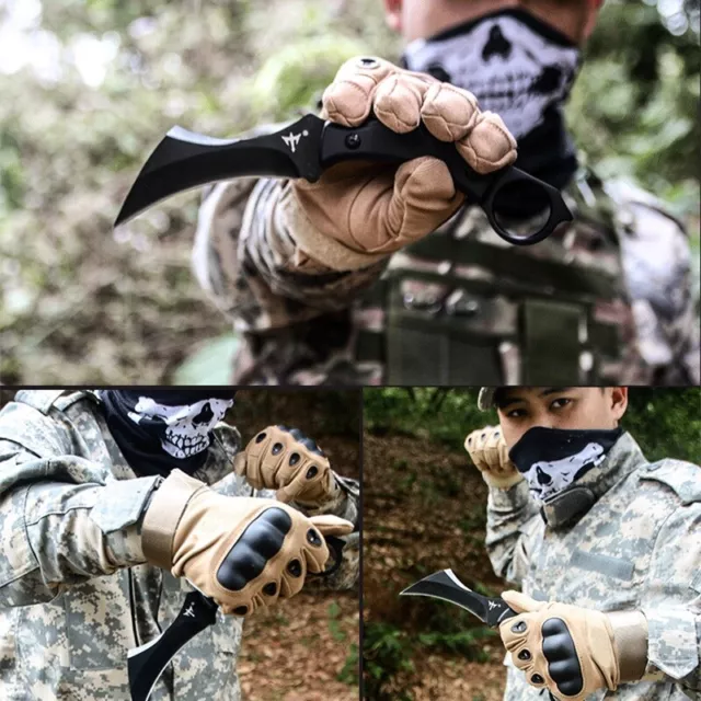 Military Tactical Knife Hunting COMBAT Karambit FIXED BLADE KNIFE Survival EDC 2