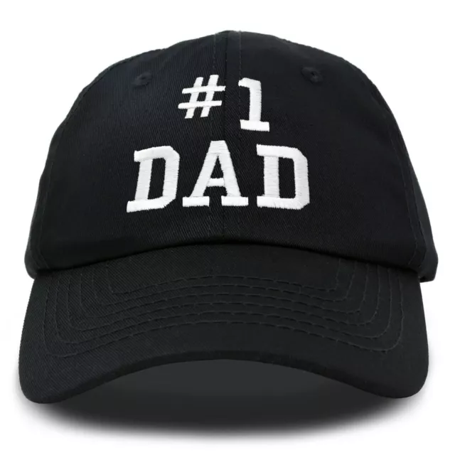 DALIX #1 Dad Hat Number One Fathers Day Gift Embroidered Baseball Cap