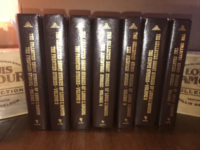 123 BOOKS LOUIS L'AMOUR LEATHERETTE COMPLETE COLLECTION SET @ FREE  SHIPPING!!!