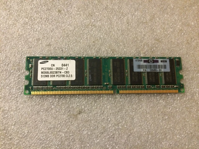 Barrette RAM 512 Mo Apacer PC-2700 DDR-333 – 1 Module DDR1 Pour Vieux PC