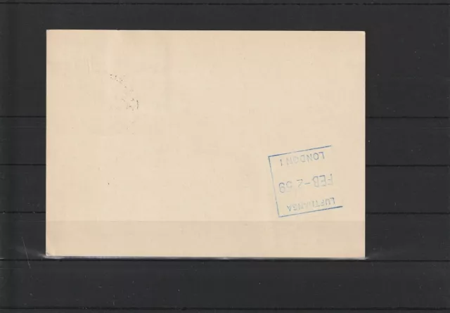 Berlin GA Karte + BRD ZuF Lufthansa Luftpost München - London, 1959 #1100512 2