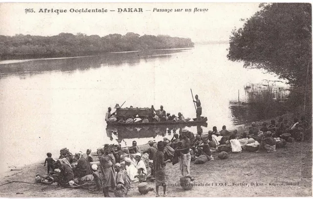 French West Africa 1910s Senegal Dakar "Passage sur un fleuve",Crossing river